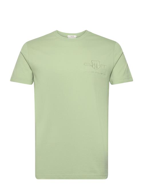 GANT Slim Tonal Shield Pique Ss Tshirt GANT Green