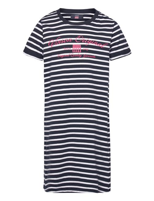 VINSON Vin Tshirt Dress Mari Stripe J VINSON Navy