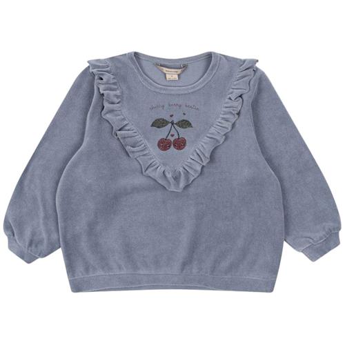 Se Konges Sløjd WALLY FRILL SWEATSHIRT GOTS | Blå | 12 months ved Babyshop