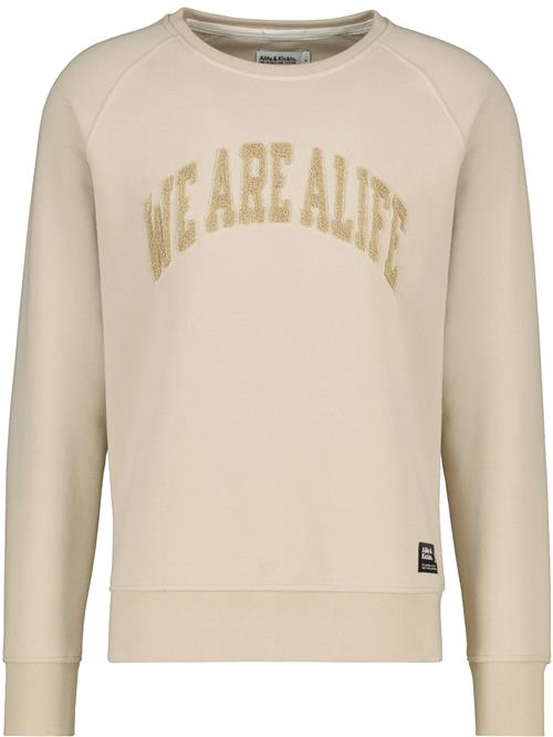 Alife and Kickin Sweatshirt 'Levin'  beige / sort / hvid