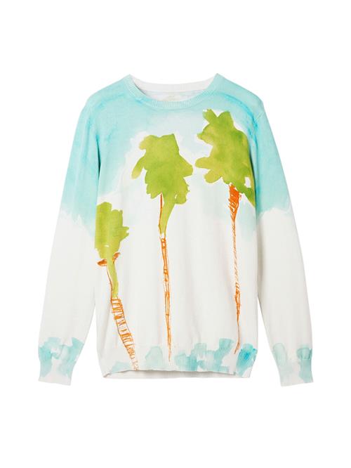 Se Desigual Sweatshirt  aqua / brun / græsgrøn / hvid ved About You