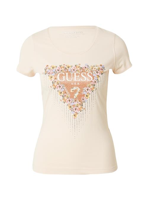 Se GUESS Shirts 'Blumen'  gul / khaki / lyserød / pudder ved About You