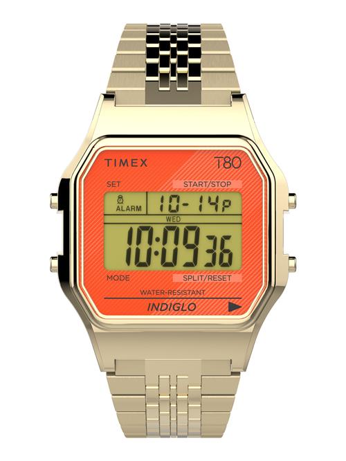 TIMEX Analogt ur 'Timex T80'  orange / sølv