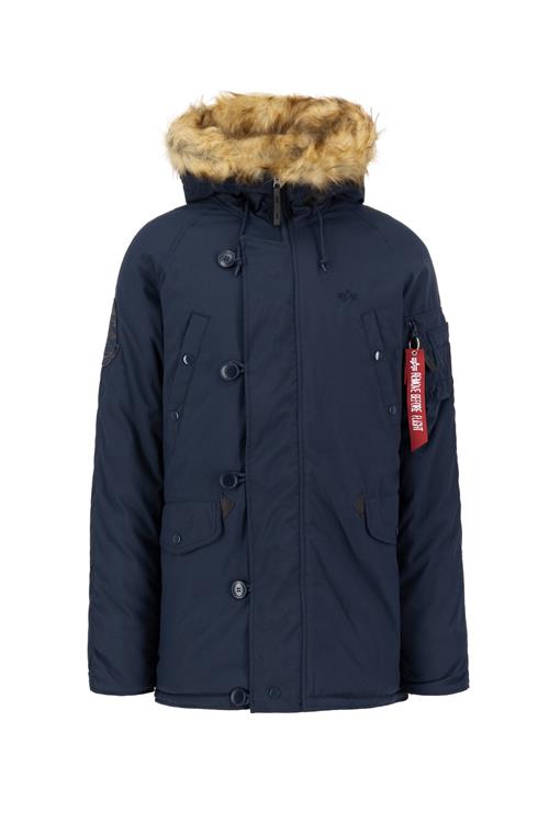 ALPHA INDUSTRIES Vinterparka 'Exporer'  natblå / rød / hvid