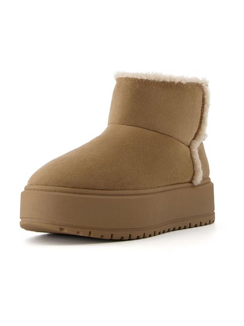 Se Bershka Boots  camel / hvid ved About You