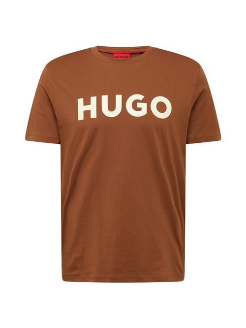 HUGO Bluser & t-shirts 'Dulivio'  brun / hvid