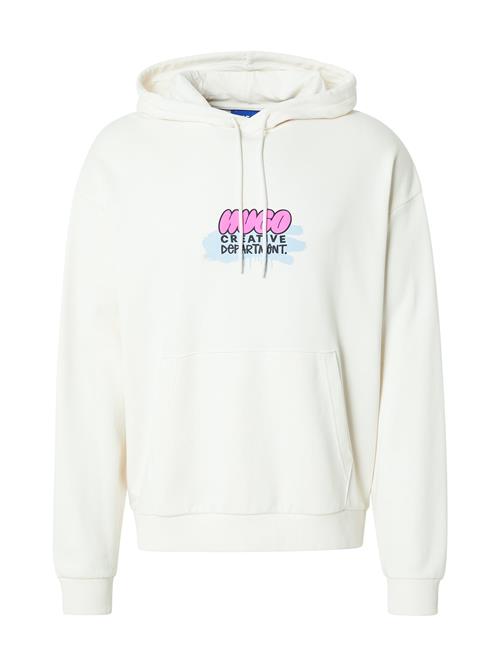 HUGO Sweatshirt 'Nugobino'  lyseblå / pink / sort / uldhvid