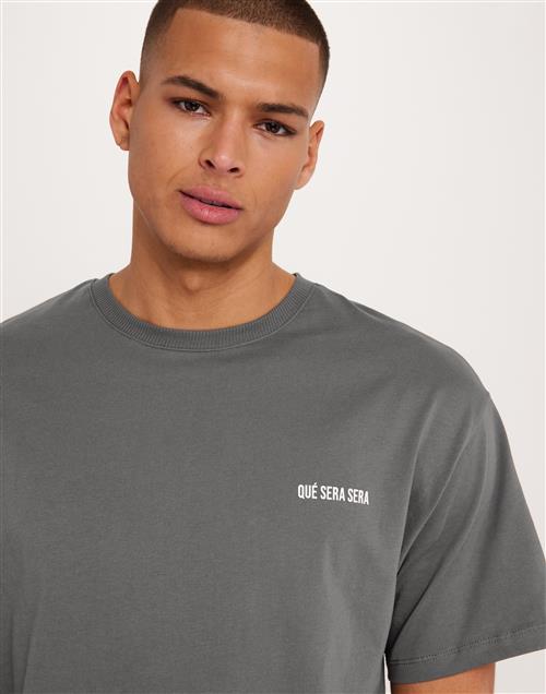 Se Que Sera Sera Tischi T-shirt Oversized t-shirts Grå ved NLY Man