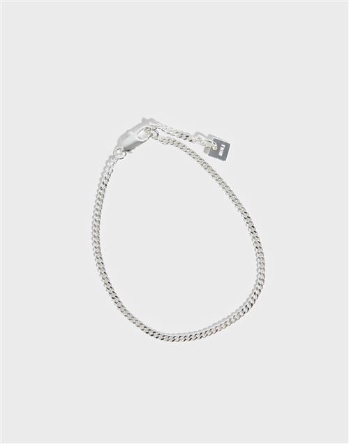 Muli Collection Thin Curb Chain Bracelet Armbånd Sølv