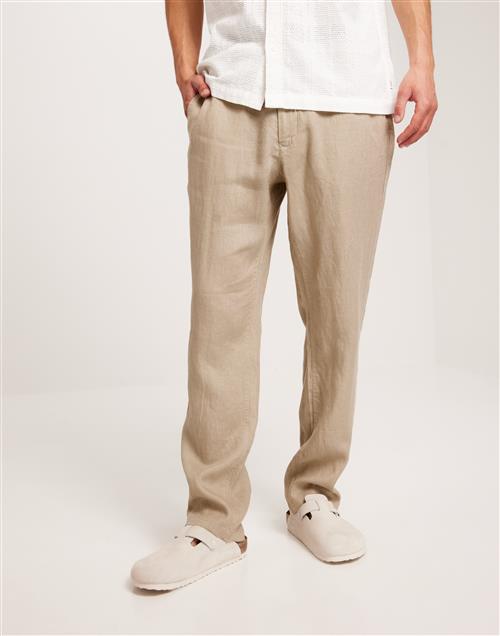 Gant Relaxed Linen Ds Pants Hørbukser Beige