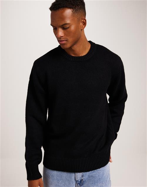 Selected Homme Slhcody Ls Knit Relaxed Crew Neck N Sweatshirts Sort