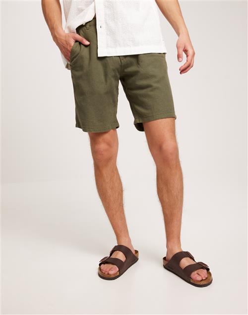 Selected Homme Slhregular-Brody Linen Shorts Noos Hørshorts Grøn