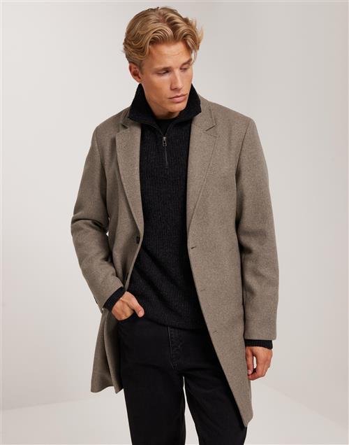 Jack & Jones Jjeharrison Wool Coat Sn Frakke Brun