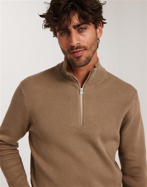 Only & Sons Onsphil Reg 12 Struc Half Zip Knit Trøjer Brun