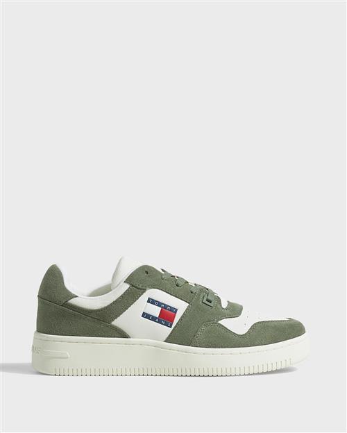 Tommy Jeans Tjm Basket Leather Lave sneakers Grøn