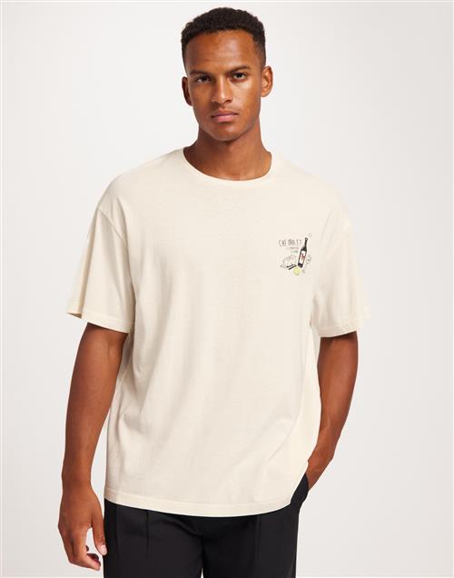 Solid Sdnoman Kortærmede t-shirts Beige