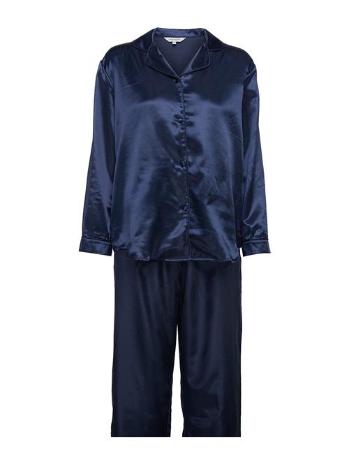 Lady Avenue Satin Long Sleeve Pyjamas Lady Avenue Blue