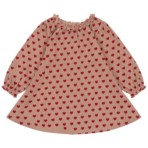 Se Konges Sløjd Chleo Dress Ocs - Coeur Mahogany | Rød | 3 years ved Babyshop