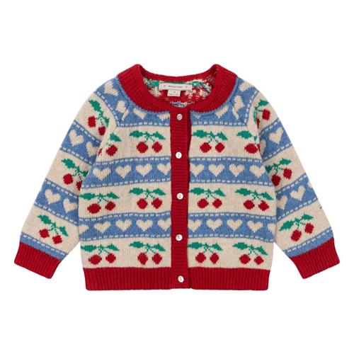 Konges Sløjd Belou Knit Cardigan - Cherry Stripe | Rød | 5-6 years