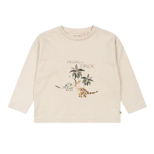 Se Konges Sløjd Lin Ls Tee Gots - French Oak | Beige | 3 years ved Babyshop