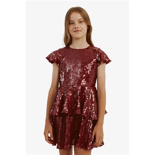 Bardot Junior Mindie Sequin Kjole Burgundy | Rød | 5 years