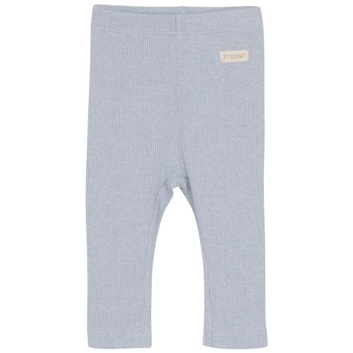 Se Fixoni Leggings Mélange Rib Zen Blue Zen Blue Rib Leggings | Blå | 62 cm ved Babyshop