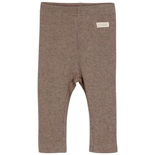 Se Fixoni Leggings Mélange Rib Deep Taupe | Brun | 44 cm ved Babyshop