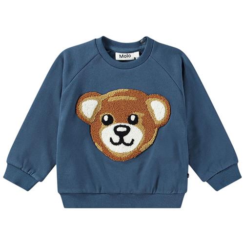 Molo Disc Sweatshirt Teddy Friend | Blå | 74 cm