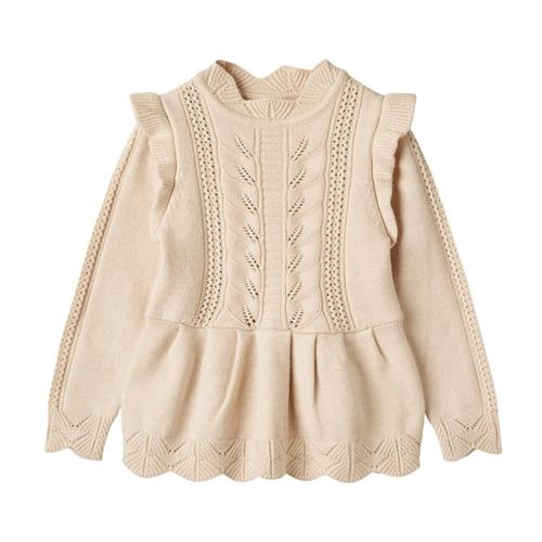 Fliink Alilly Peplum Pullover Sandshell | Beige | 4 years