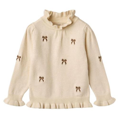 Fliink Benna Bow Blouse Sandshell | Beige | 12 months