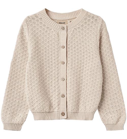 Se Wheat Cardigan - Strik - Magnella - Offwhite m. HulmÃ¸nster ved KidsWorld