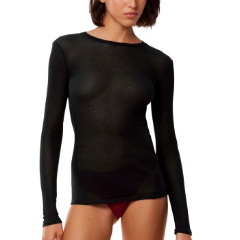 Se Triumph Beauty Layers Long Sleeve Top Sort lyocell X-Small Dame ved Timarco