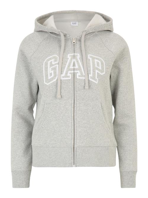 Gap Petite Sweatjakke 'HERITAGE'  grå / hvid