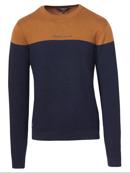 Se KOROSHI Pullover 'Punto'  navy / cognac ved About You