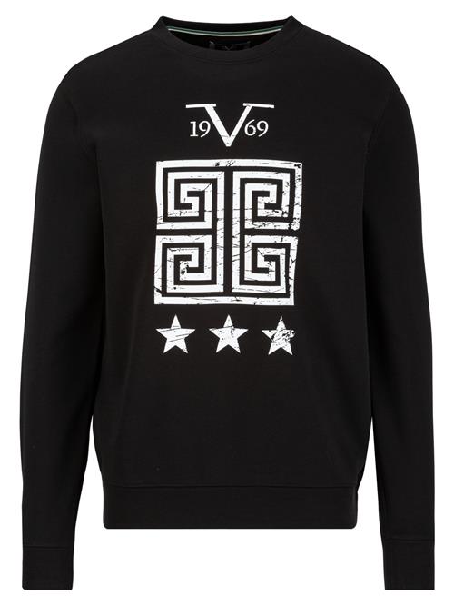 Se 19V69 ITALIA Sweatshirt ' NICO '  sort / hvid ved About You