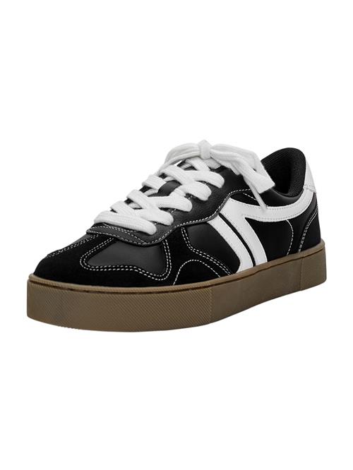 Pull&Bear Sneaker low  sort / hvid