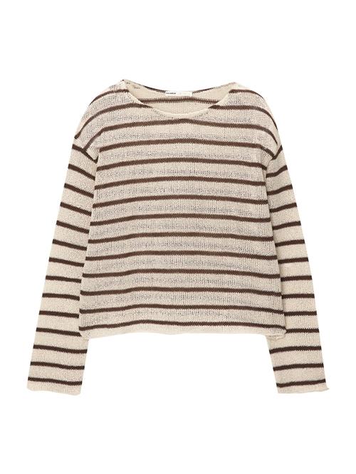 Pull&Bear Pullover  ecru / mørkebrun