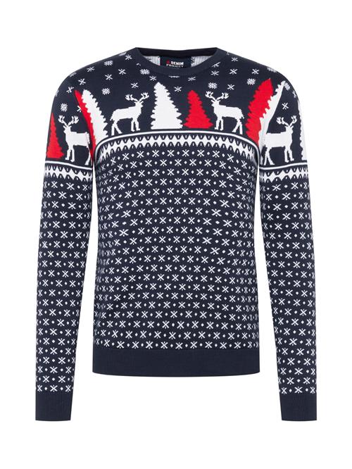 Denim Project Pullover 'X-MAS DEER'  navy / rød / hvid