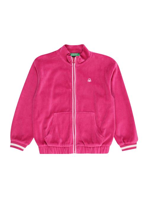 UNITED COLORS OF BENETTON Overgangsjakke  magenta / hvid