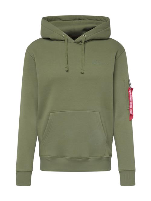 ALPHA INDUSTRIES Sweatshirt  oliven / rød