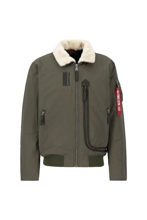 ALPHA INDUSTRIES Overgangsjakke  oliven / uldhvid