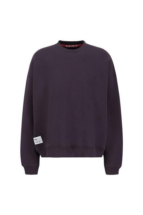 Se ALPHA INDUSTRIES Sweatshirt  aubergine / hvid ved About You