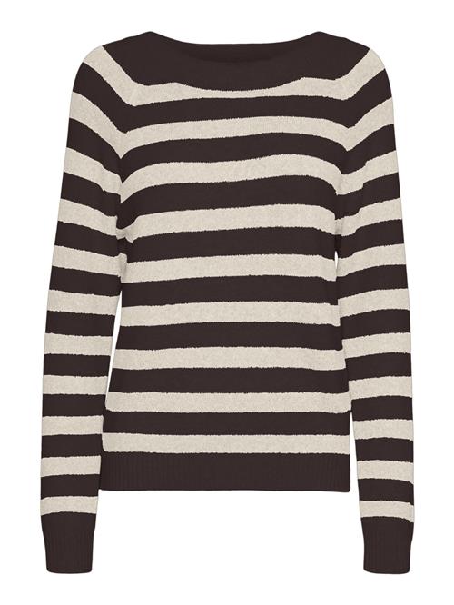 VERO MODA Pullover 'DOFFY'  beige / brun / mørkebrun