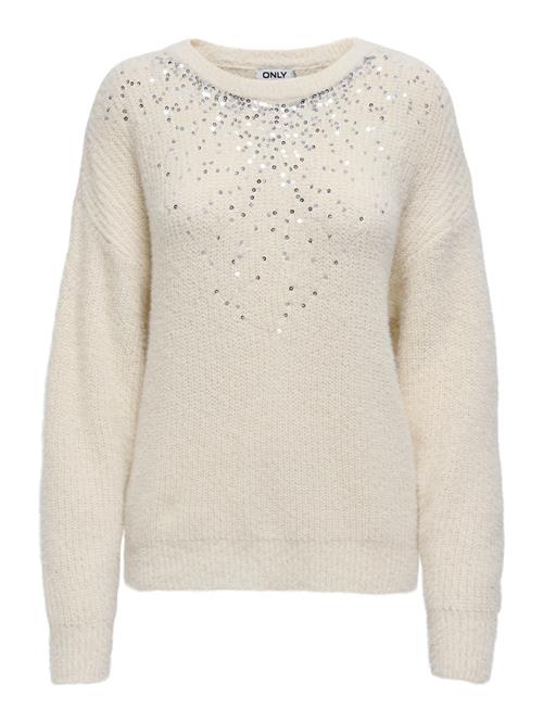 Se ONLY Pullover 'ONLCLARIS'  creme / sølv ved About You