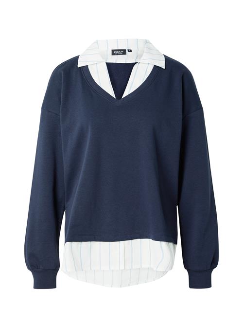 ONLY Sweatshirt 'ONLFEEL'  navy / lyseblå / hvid