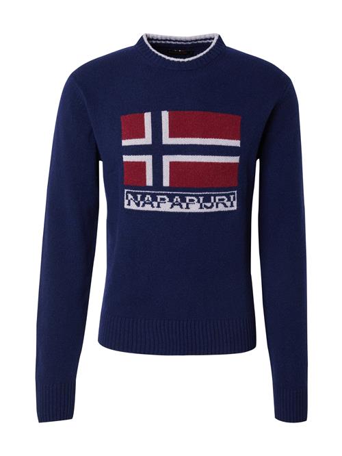 NAPAPIJRI Pullover 'D-SILVRETTA'  marin / carminrød / hvid