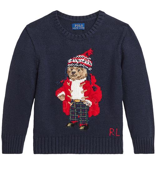 Se Polo Ralph Lauren Bluse - Strik - Navy m. RÃ¸d ved KidsWorld