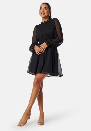 BUBBLEROOM Smock L/S Dress  Black L