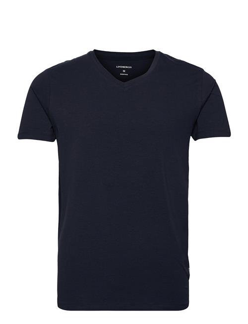 Lindbergh Mens Stretch V-Neck Tee S/S Lindbergh Blue