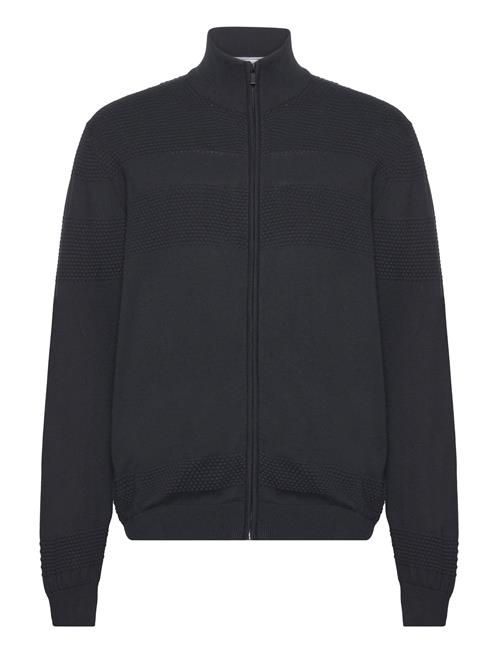 Se Lindbergh Zip Cardigan Pearl Knit Lindbergh Black ved Booztlet